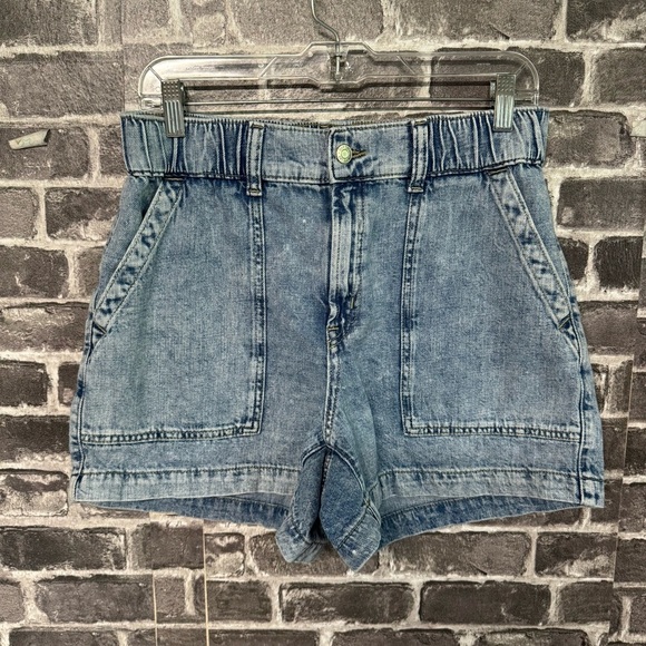 Gap 4" Mid Rise Denim Utility Shorts Jean denim - Picture 1 of 9
